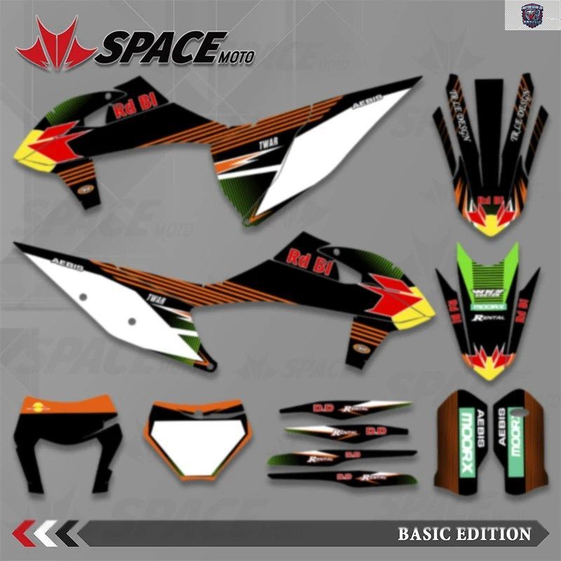 SPACE KTM SX SXF XC XCF 250 300 350 450 2019 - 22 EXC EXCF XCW 2020 - 23 グラフィック デカール ステッカー キット