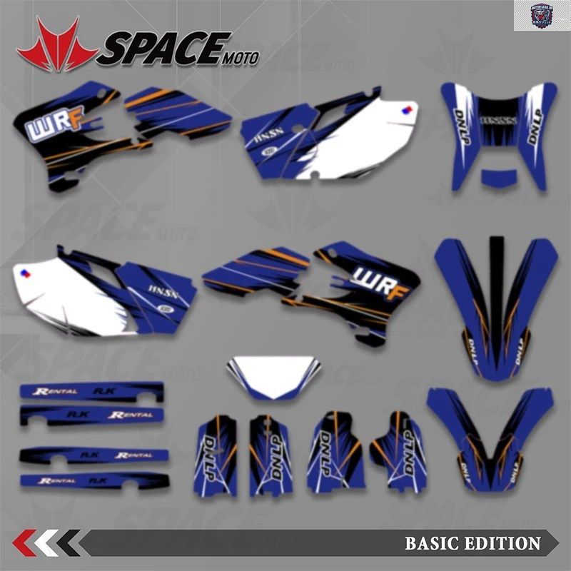 SPACE YAMAHA WRF250 WRF450 2003 - 06 オートバイ グラフィック デカール ステッカー キット WRF 250 WRF 450 2003-2006