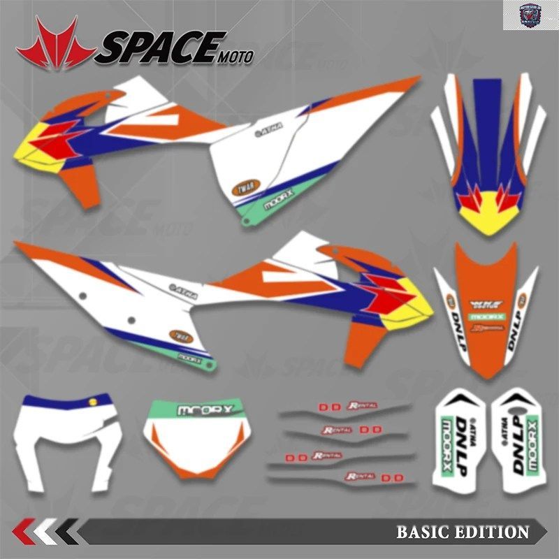 スペースモーターサイクルグラフィックデカールステッカーキット KTM SX SXF XC XCF 250 300 350 450 2019 - 22 EXC EXCF XCW 2020-2023