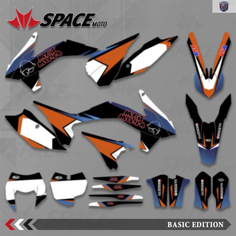 スペースグラフィックス デカール ステッカー キット KTM EXC EXC-F 125 250 300 350 450 14-16 SX SXF 2013 2014 2015 ナンバー ネーム