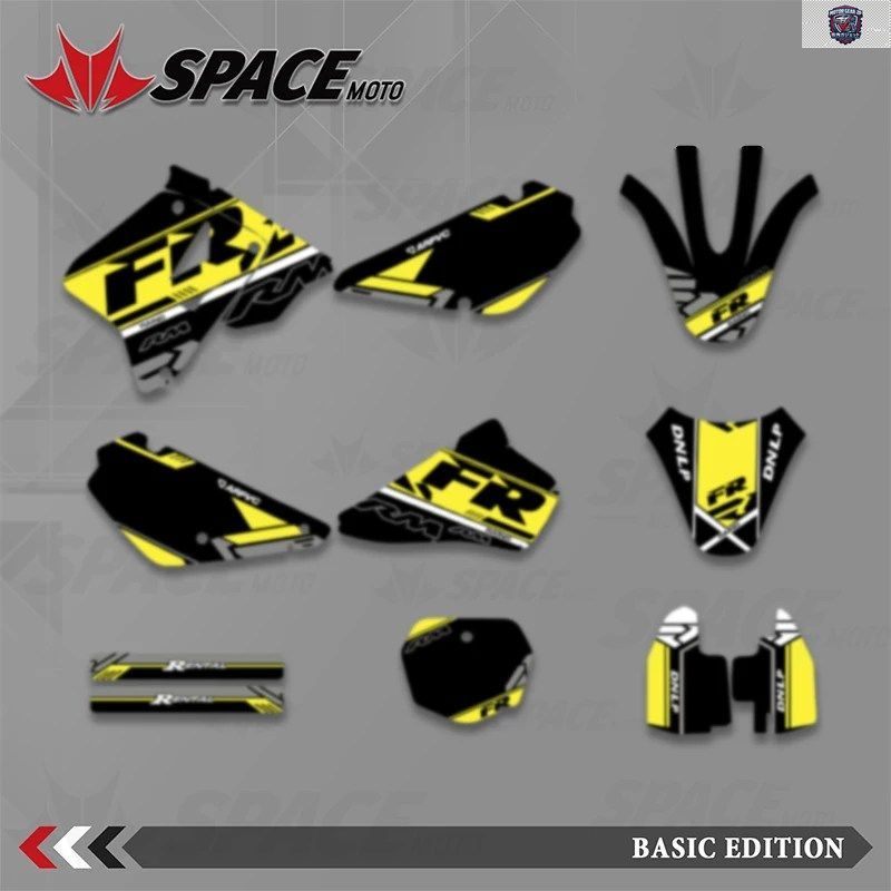 SPACE RM85 2001 - 04-2018 オートバイ グラフィック デカール ステッカー キット 番号 名前