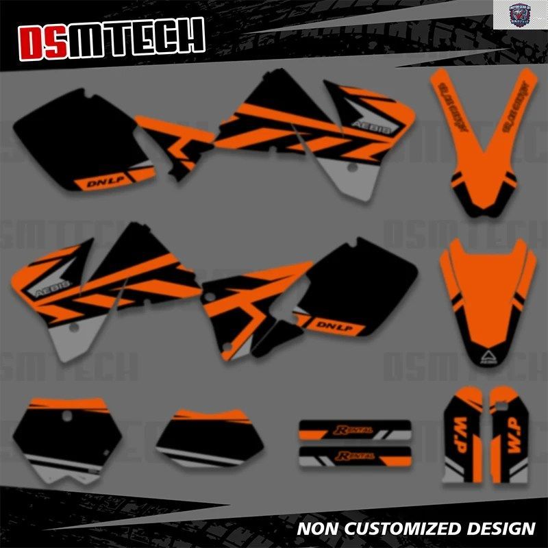 フルグラフィック背景デカールステッカーキット KTM EXC 300 EXC 125 200 500 530 1998 1999 2000