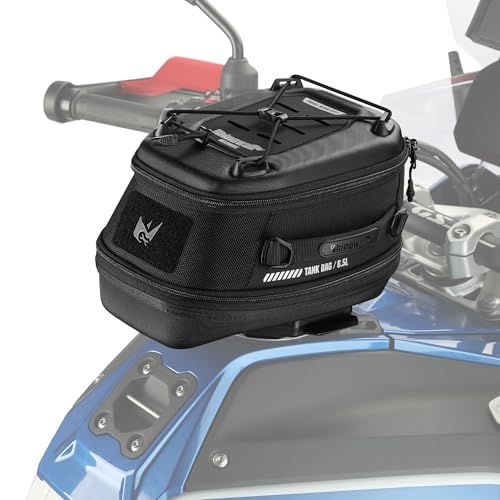 R◆Rhinowalk (ライノウォーク) バイク用タンクバッグ 防水 5L-6.5L 強力マグネットクイックリリース 防雨カバー付きタンクバッグ スズキ ホンダ ハーレー ヤマハに他対応-ブラック ff19e2d2