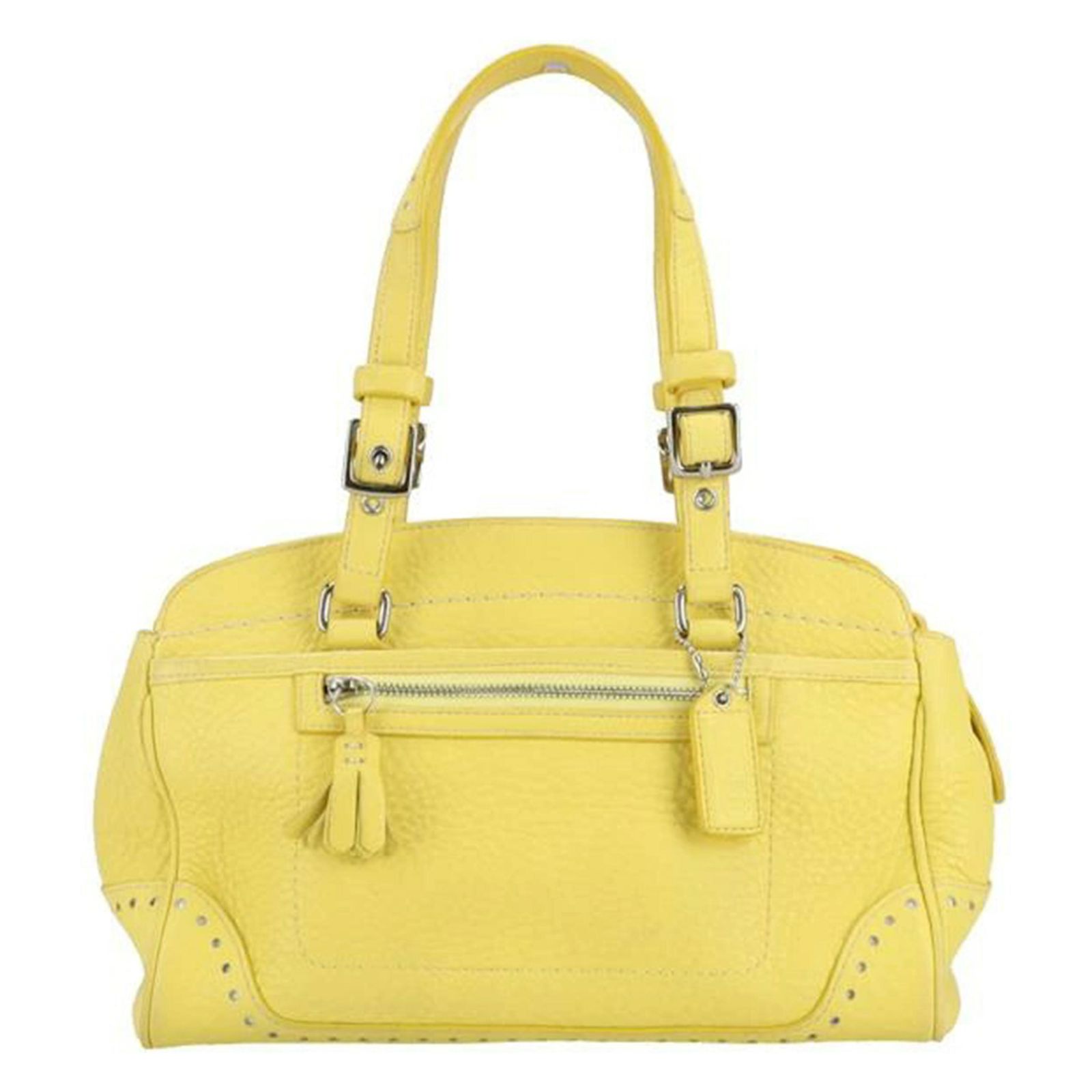 COACH ペブルドレザーハンドバッグ/イエロー 5031 ABランク 18 - メルカリ