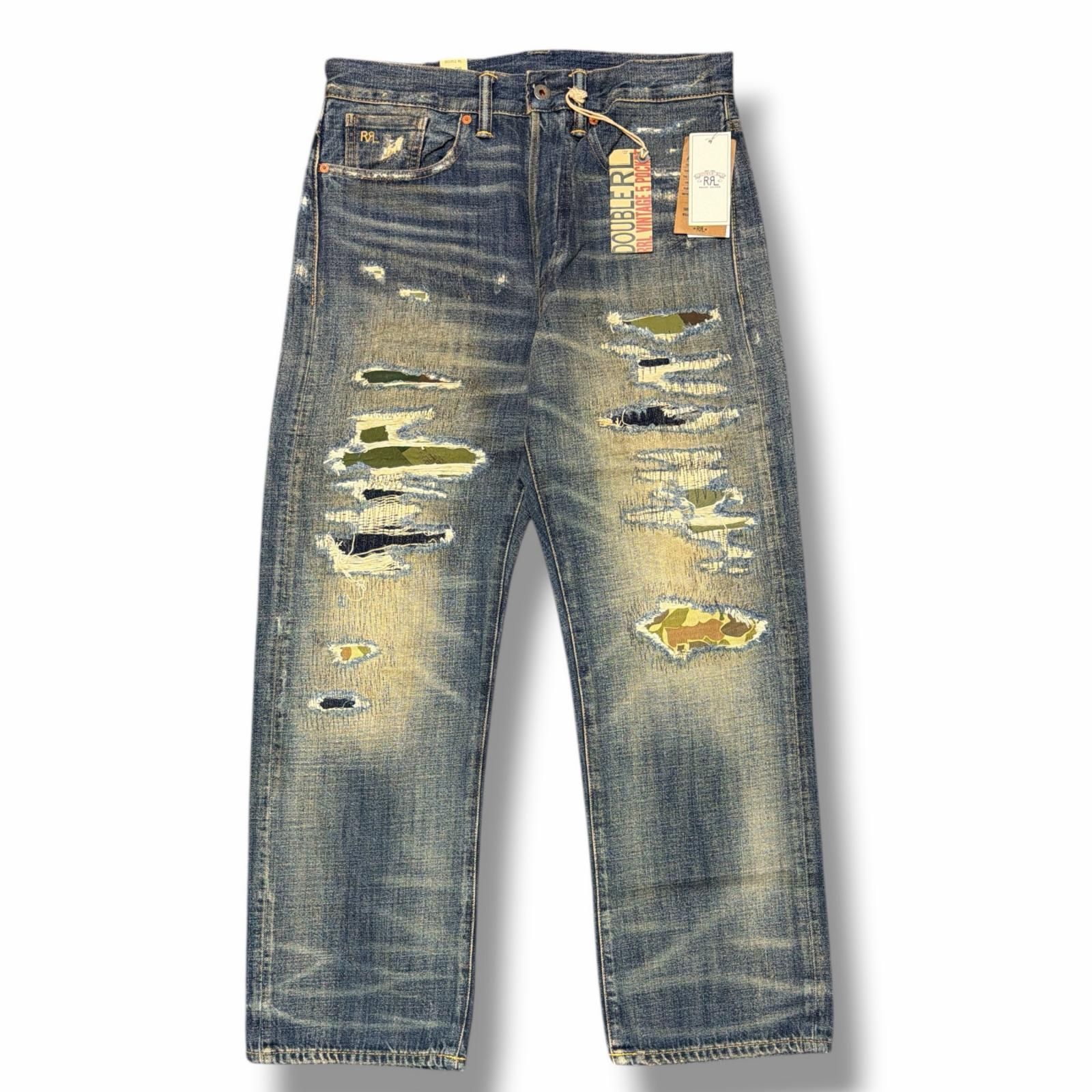 未使用 RRL ヴィンテージ 5ポケット Averie ジーンズ デニムパンツ ダブルアールエル MNRRDNM10920136 インディゴ 30/30 （16338M）