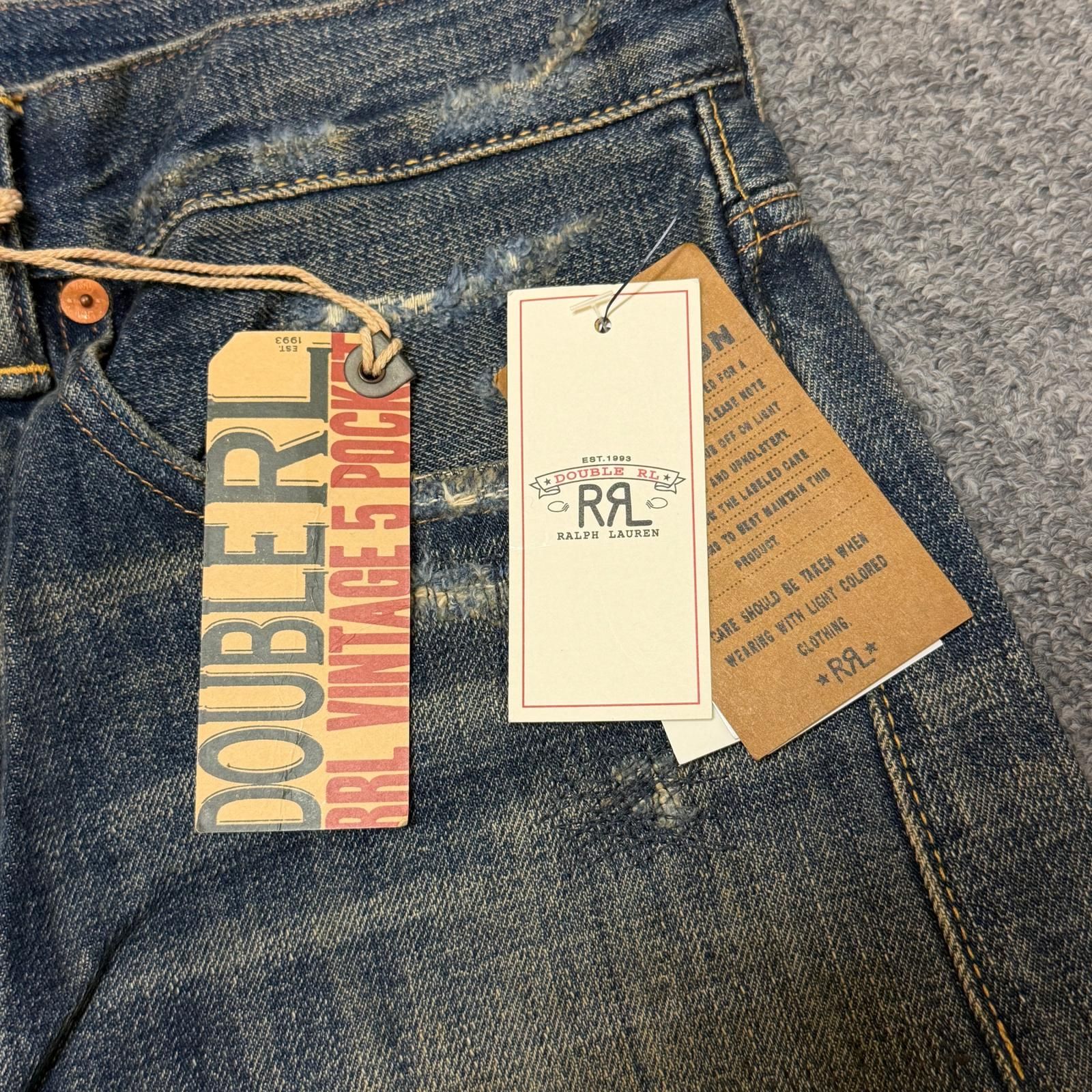 未使用 RRL ヴィンテージ 5ポケット Averie ジーンズ デニムパンツ ダブルアールエル MNRRDNM10920136 インディゴ 30/30 （16338M） 未使用 RRL ヴィンテージ 5ポケット Averie ジーンズ デニムパンツ