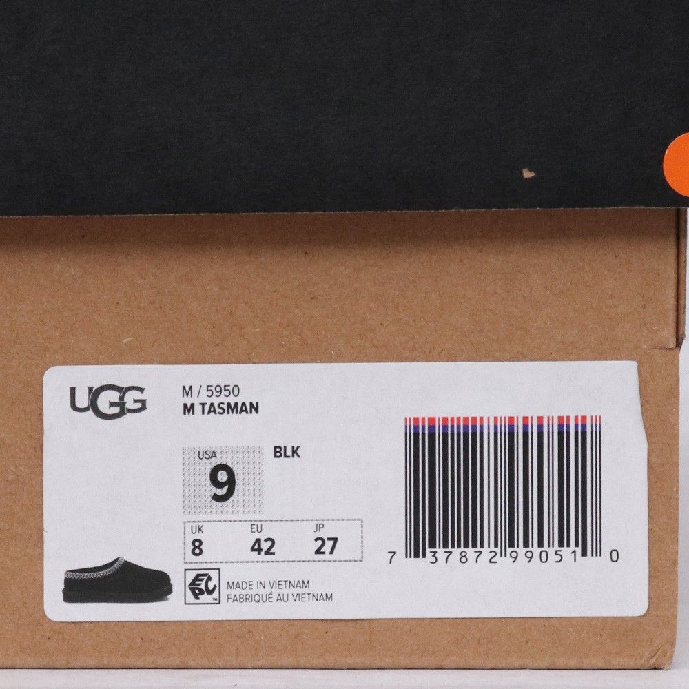 27cm UGG M TASMAN スリッポン サイズ42 ブラック 5950