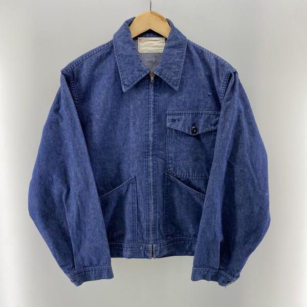 【中古】60ｰ70s フレンチ デニムジャケット インディゴ 42[24]