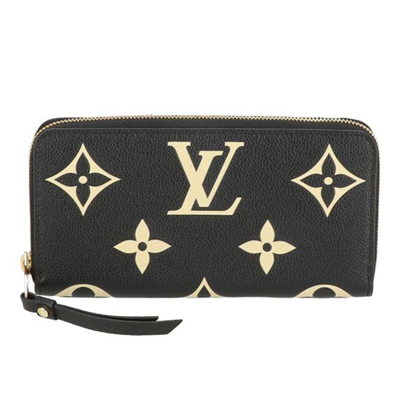 LOUIS VUITTON ジッピー・ウォレット/バイカラーアンプラント/ブラック×ベージュ M80481 Aランク 20