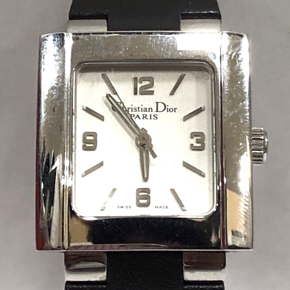 ★Christian Dior クリスチャンディオール リヴァ レディース 腕時計 D98-100 シルバー色文字盤 クオーツ 不動 ジャンク★008090