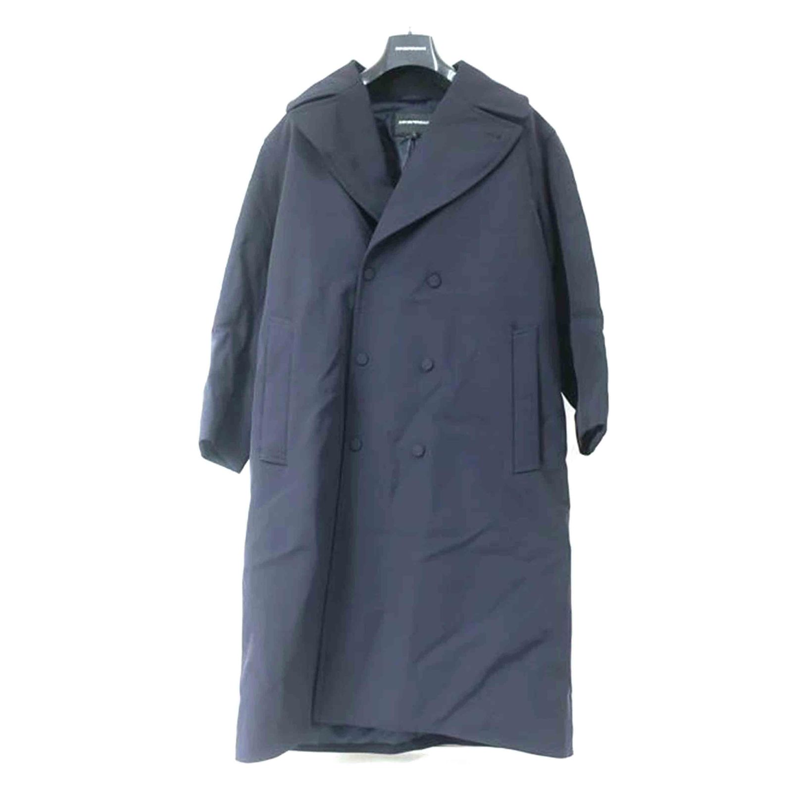 EMPORIO ARMANI エンポリオ・アルマーニ/ダブルブレスト トレンチコート サイズ48 Lサイズ ダークネイビー/6D1L61 1NUBZ/SAランク/65【中古】 EMPORIO ARMANI ダブルブレスト トレンチコート サイズ48 Lサイズ