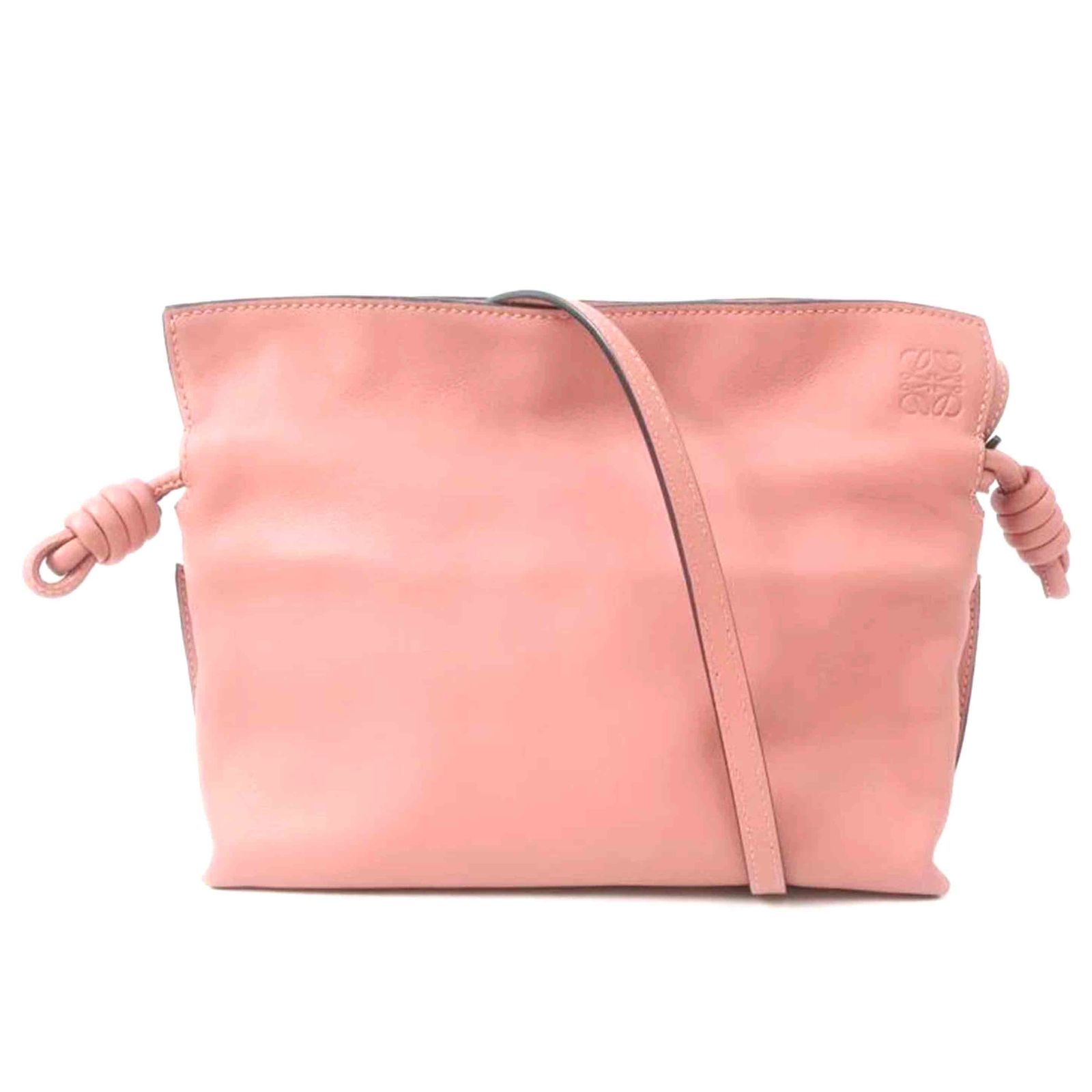 LOEWE フラメンコ クラッチミニ レザ－ショルダーバッグ ピンク Aランク 65
