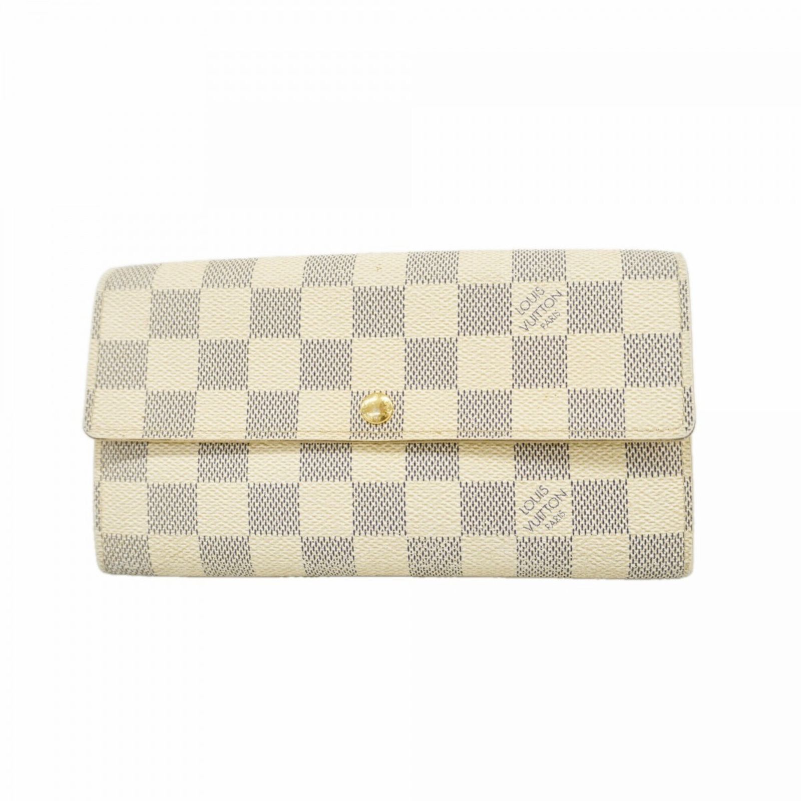 ルイ・ヴィトン(Louis Vuitton) ルイ・ヴィトン 長財布 ダミエ・アズール ポルトフォイユサラ N61735 ホワイトレディース