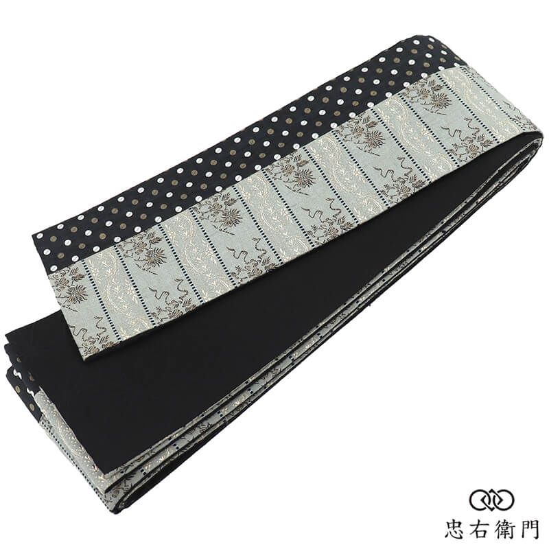 平和屋着物○男性 爪掻き本綴れ 角帯 横段文 正絹 逸品 CABG8941hy
