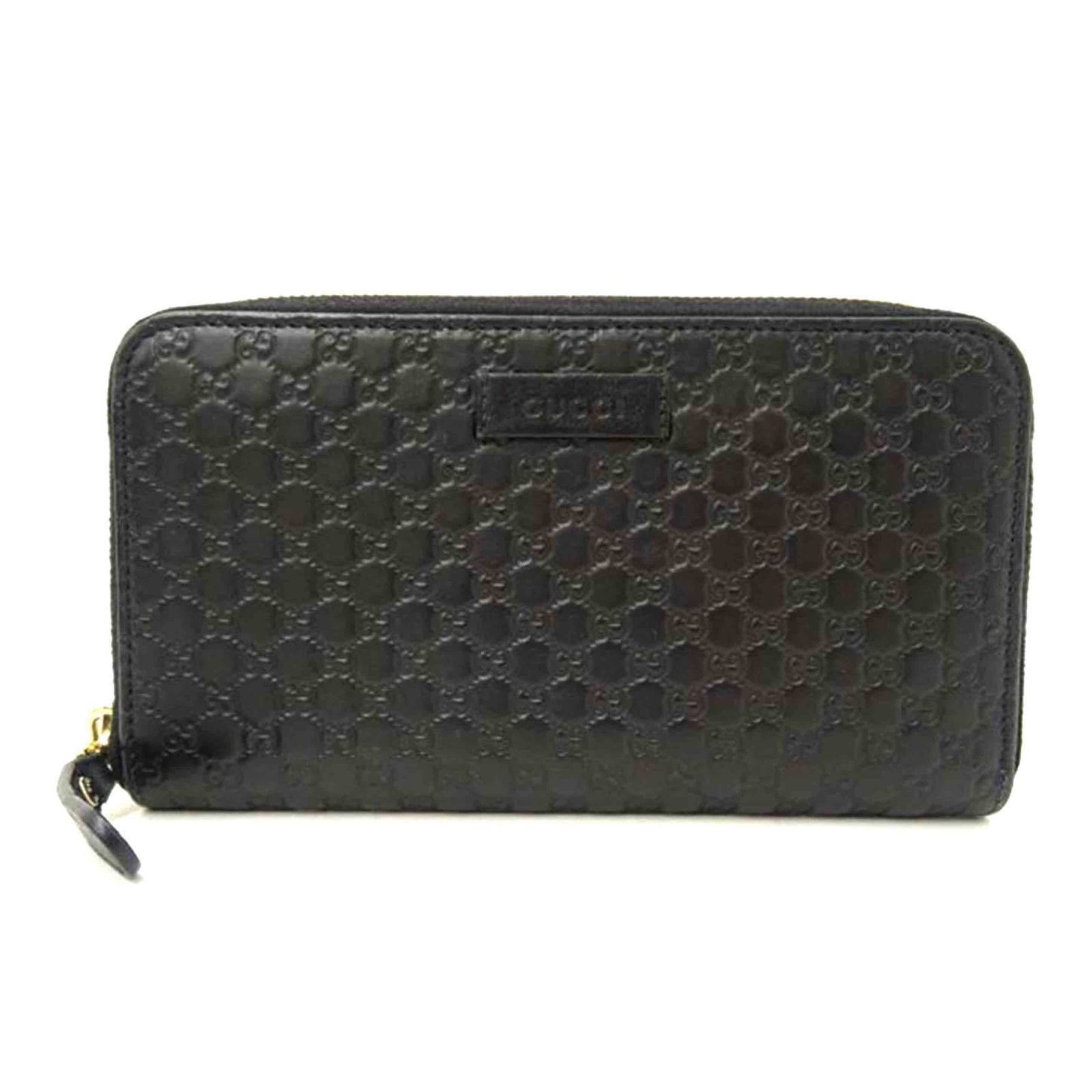 GUCCI グッチシマラウンドファスナー長財布/ブラック 449391 ABランク 69
