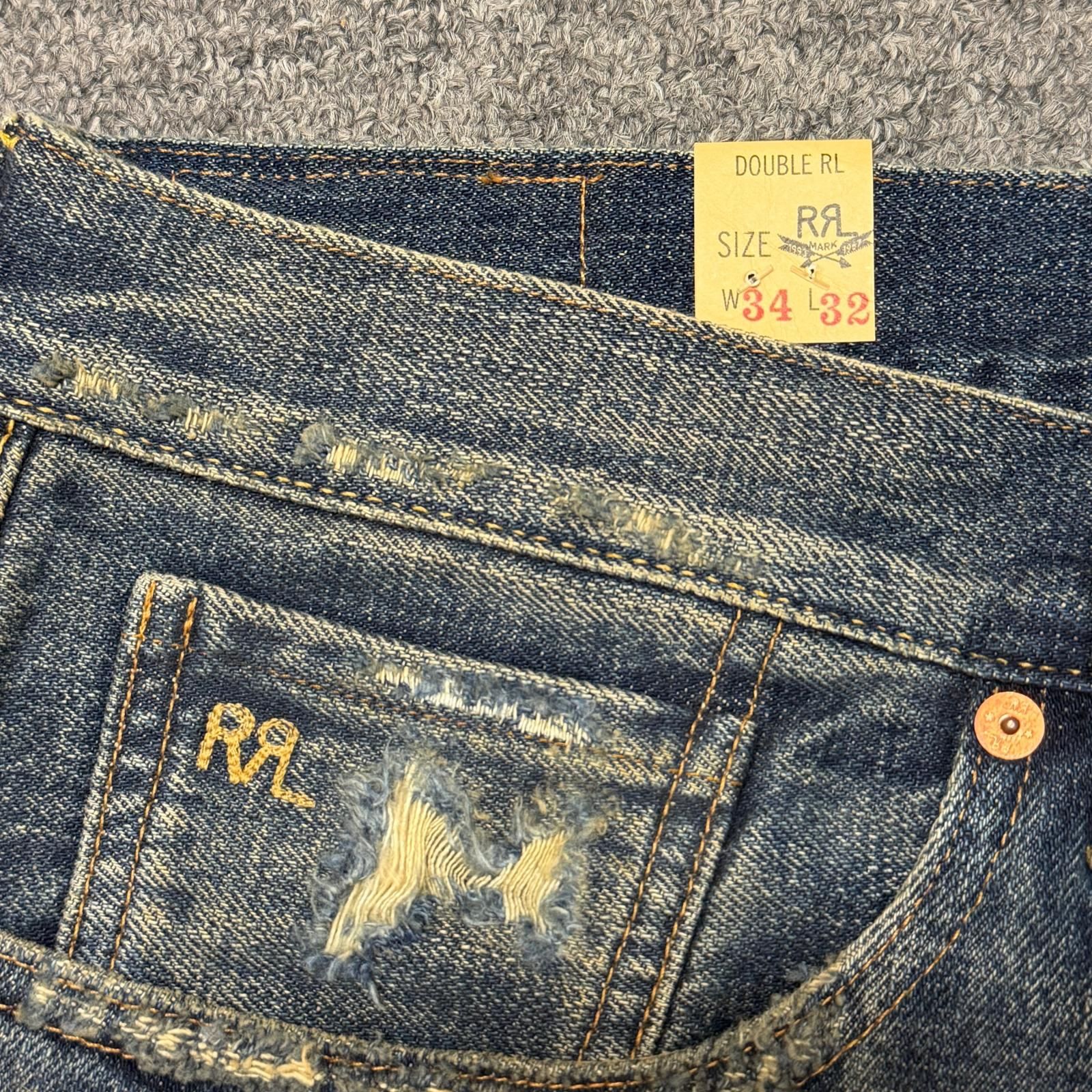 参考上代61600円 未使用 RRL ヴィンテージ 5ポケット Averie ジーンズ 