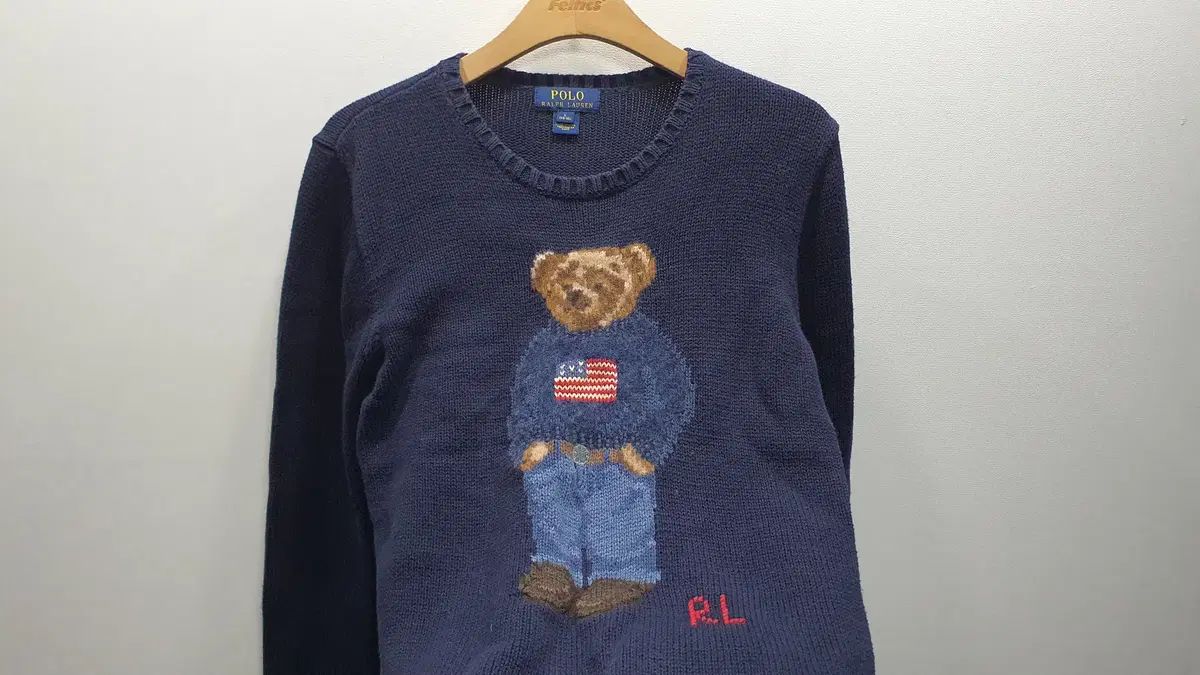 ポロ ラルフローレン ベア ロゴ ニット 14-16歳用 44-55程度