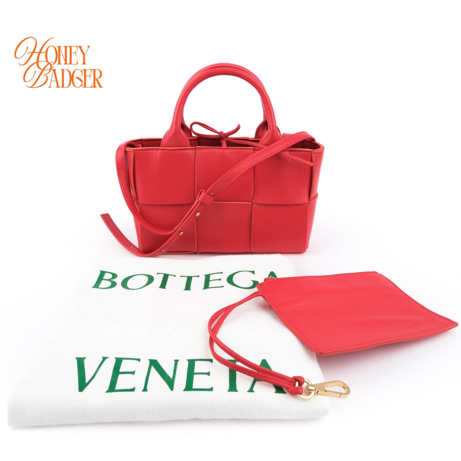 Bottega Veneta ⭐︎hh・購入＆〜様⭐︎ミニ ザ アルコ 新品同様】ボッテガヴェネタ アルコ トート ミニ 2WAY 赤 レッド