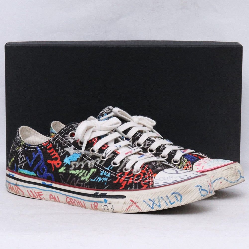 VETEMENTS Canvas Low-Top Black Graffiti サイズ41 ブラック UAH19VT