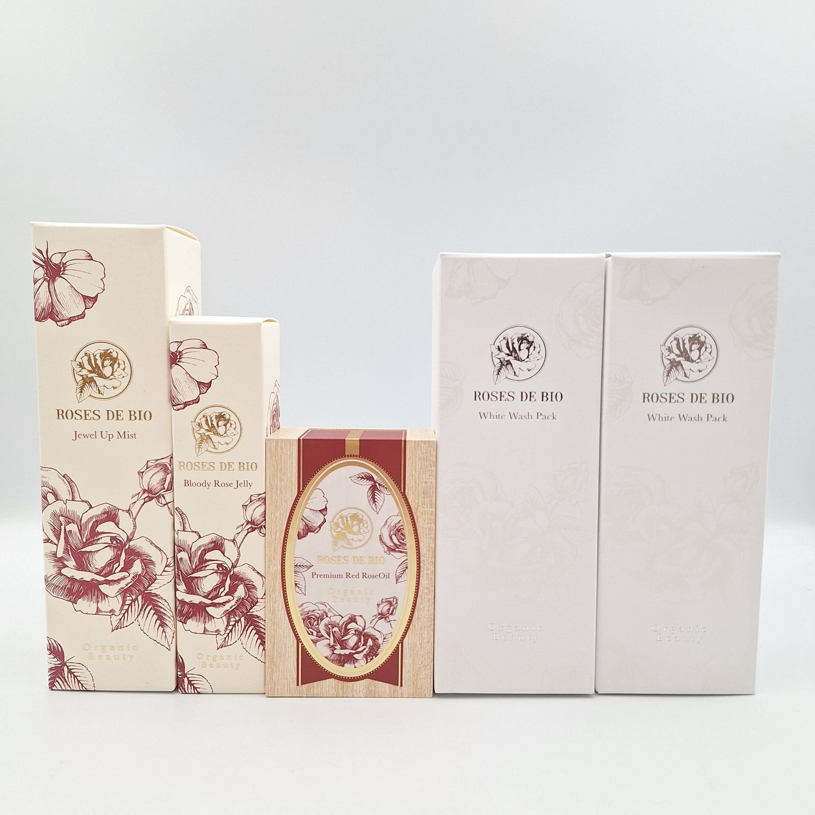 ローズドビオ 5点セット 31000円相当 未開封 新品 ROSE DE BIO ブラッディローズジェリー プレミアムレッドローズオイル ジュエルアップミスト ホワイトウォッシュパック 美容液 オイル 化粧水 洗顔 　【12261-F】