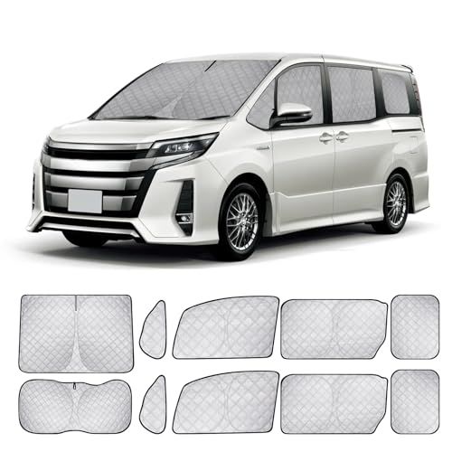 ZATOOTO ヴォクシー ノア 80系 車種専用 サンシェード 車用 断熱 遮光シェード 全窓目隠し 車窓日よけ 車中泊グッズ アウトドア VOXY NOAH 80系 日除け 防災 取付簡単 収納袋付き FT03-NR80ts