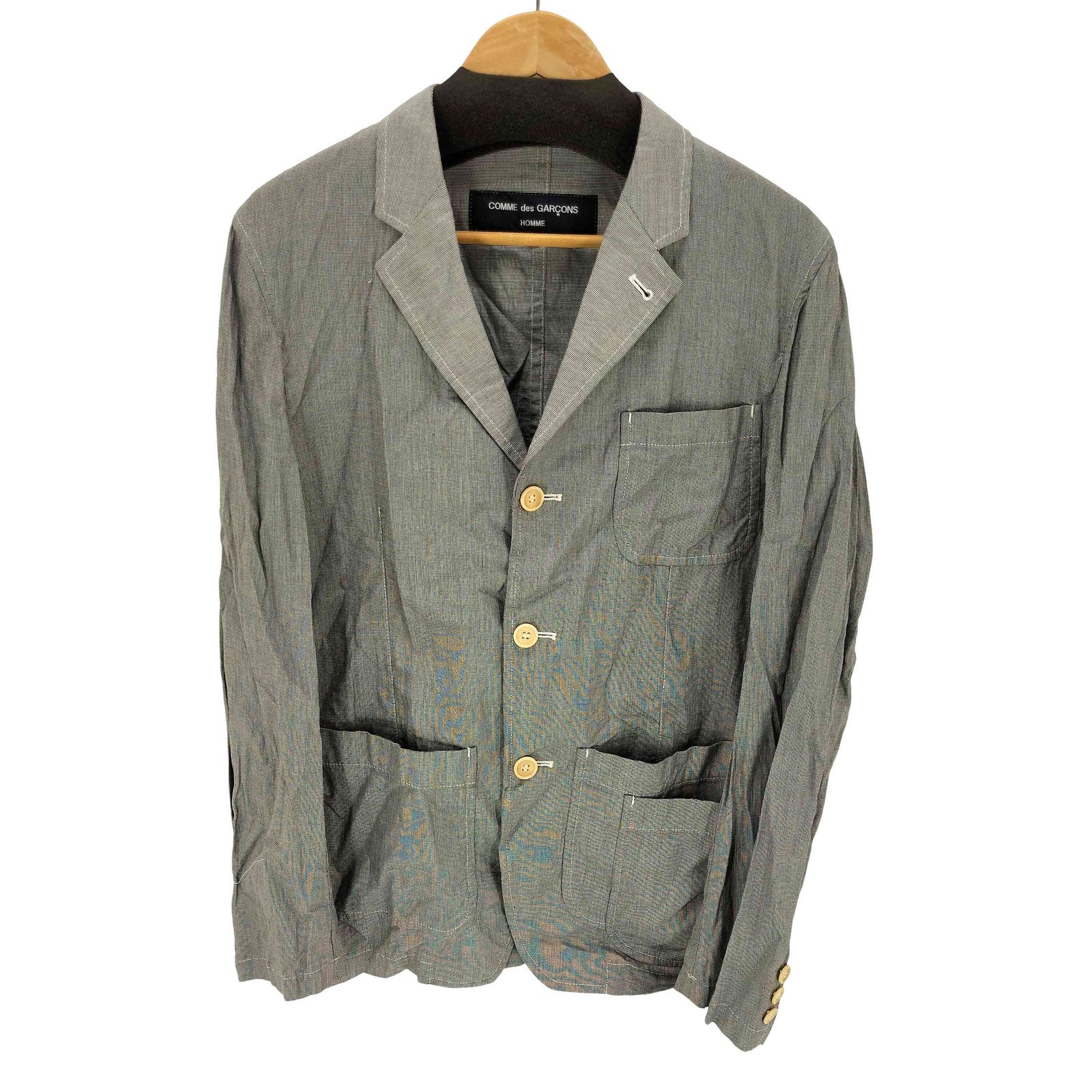 コムデギャルソンオム COMME des GARCONS HOMME 00s 05SS ポケットデザイン3Bテーラードジャケット メンズ M
