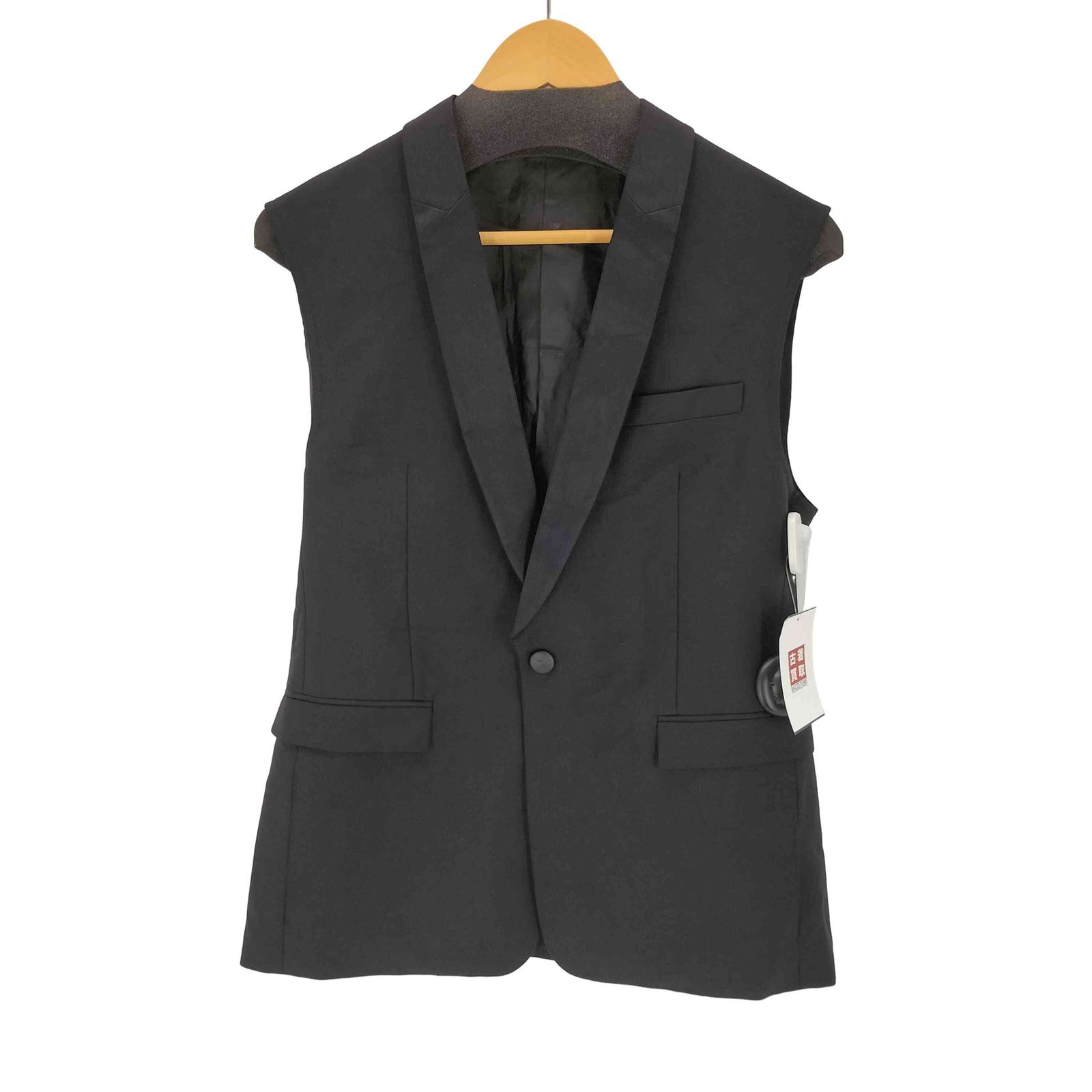 クリスバンアッシュ KRISVANASSCHE モヘヤ混 スモーキングラペル1Bベスト メンズ 48