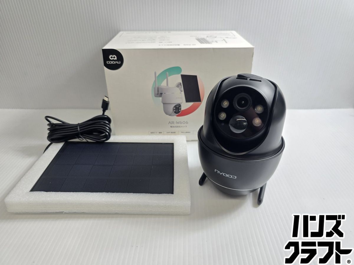 防犯・セーフティ △【】COOAU AR-W606 防犯カメラ ソーラーパネル付き