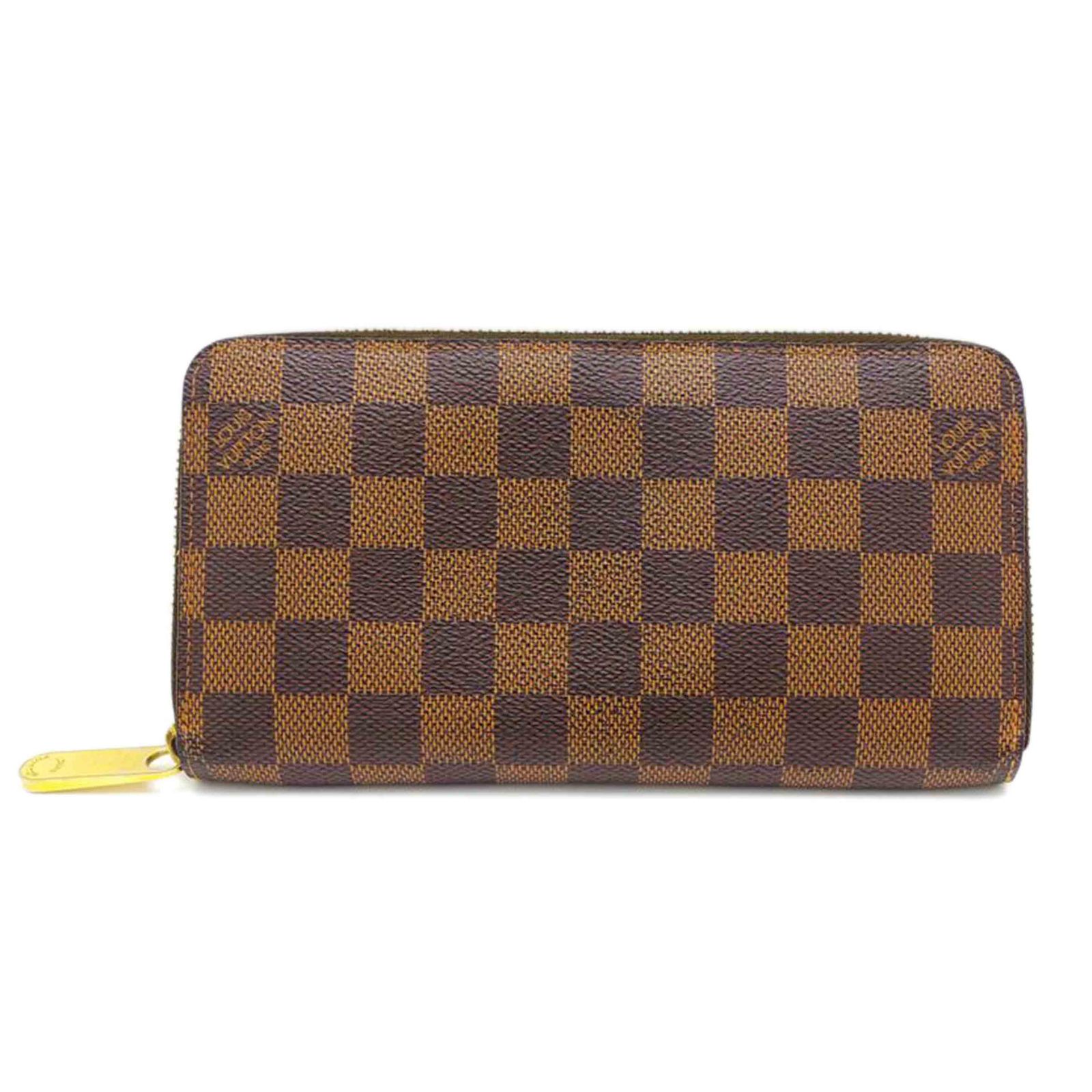 LOUIS VUITTON 旧型ジッピーウォレット/ダミエ/エベヌ/カード8枚 N60015 Bランク 75