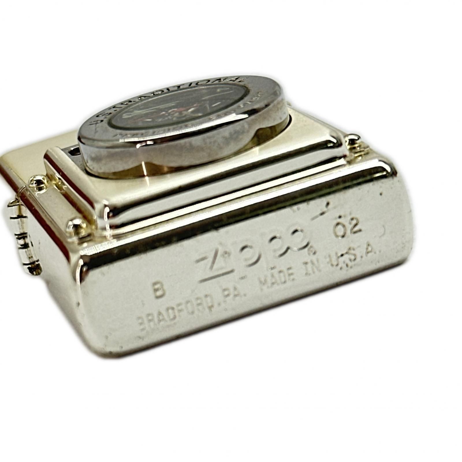 ZIPPO/ジッポー TIME LIGHT/タイムライト 時計付き 白文字盤 1997年製 