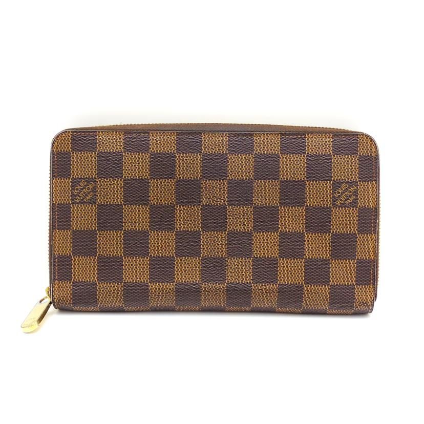 LOUIS VUITTON ジッピーオーガナイザー/ダミエ/エベヌ N60003 Bランク 75