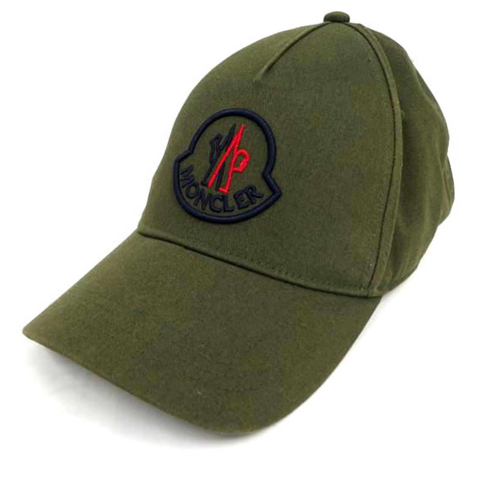 MONCLER ロゴバッチ付ベイスボールキャップ/グリーン ABランク 82