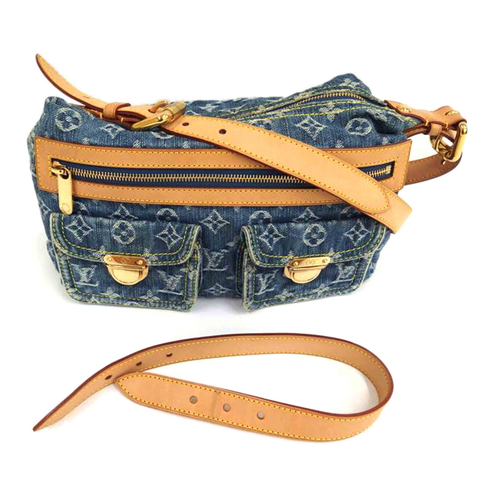 LOUIS VUITTON バギーPM/モノグラム・デニム M95049 Aランク 82