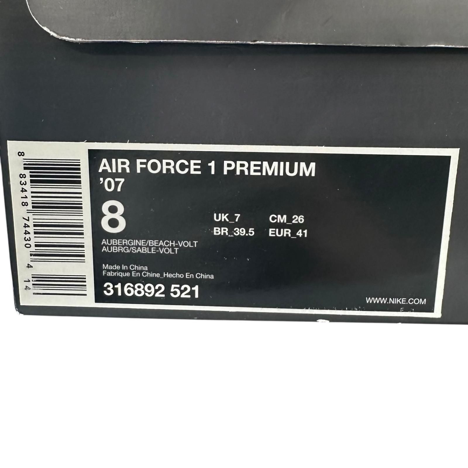 未使用品△NIKE ナイキ 2007年製 316892-521 Air Force 1 Low Premium