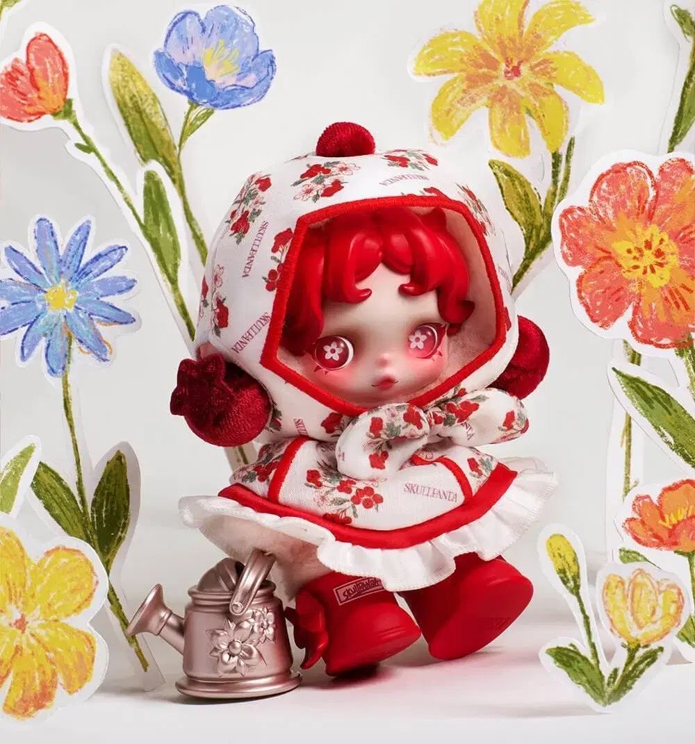 POP MART Skull Panda(スカルパンダ) 花(はな)の中(なか)でシリーズ ぬいぐるみ キーホルダー
