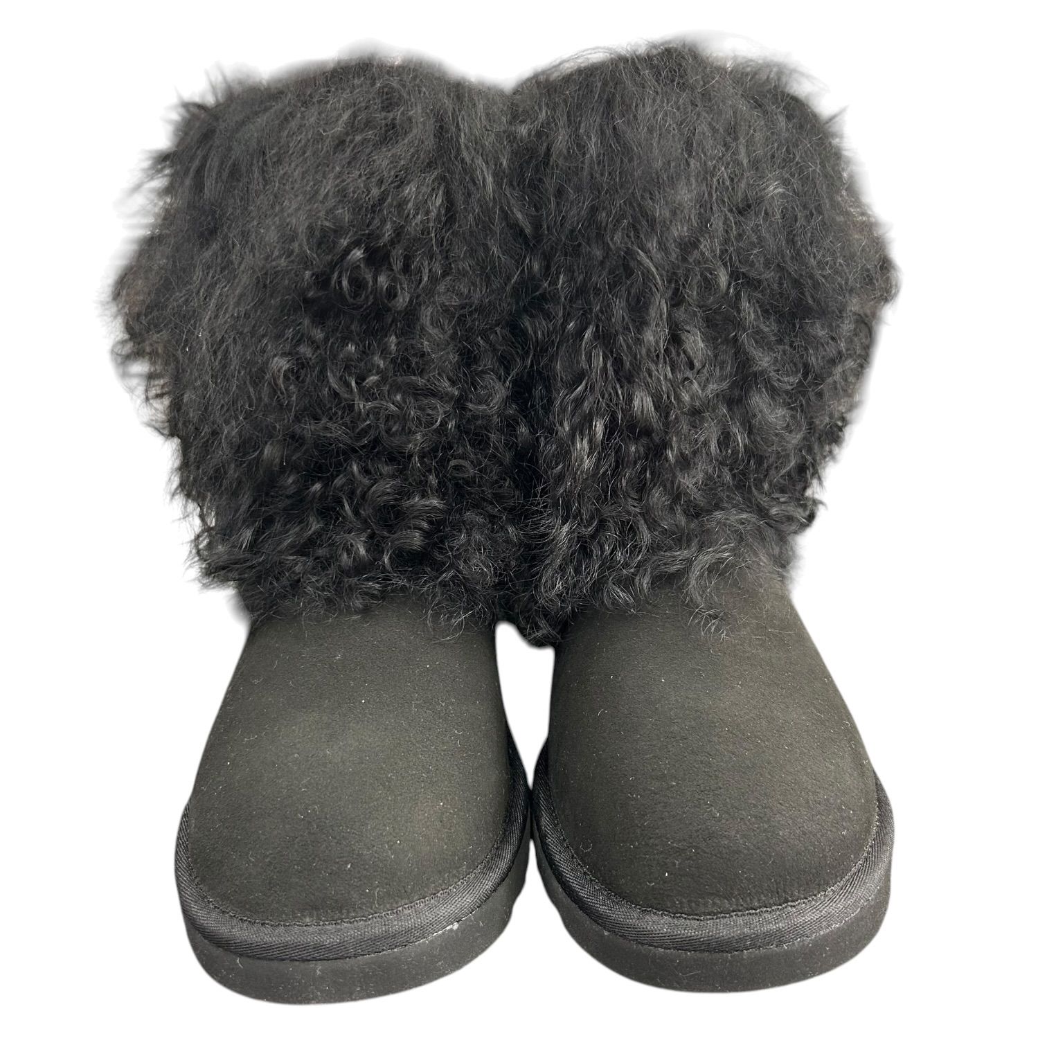 UGG アグ 長毛 シープスキン ムートン ブーツ ブラック 箱付き