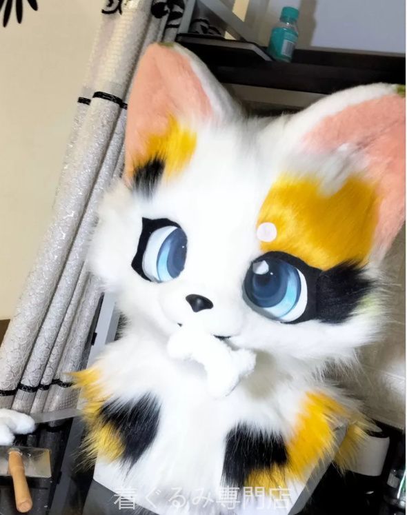 犬　猫　着ぐるみ ヘッド全頭　ヘッド ケモノ ファースーツ ぬいぐるみ コスプレ コスチューム Kurumi 一点物 C626