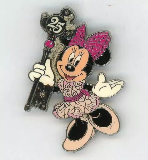 中古】キーホルダー ミニーマウス(25周年/カギ) ランヤード