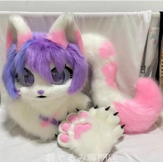 犬　猫　着ぐるみ ヘッド全頭　ヘッド ケモノ ファースーツ ぬいぐるみ コスプレ コスチューム Kurumi 一点物 C628