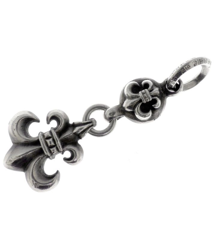 クロムハーツ CHROME HEARTS 【 1BALL BS FLEUR 】 1ボール BSフレア チャーム シルバー ネックレス トップ w27266