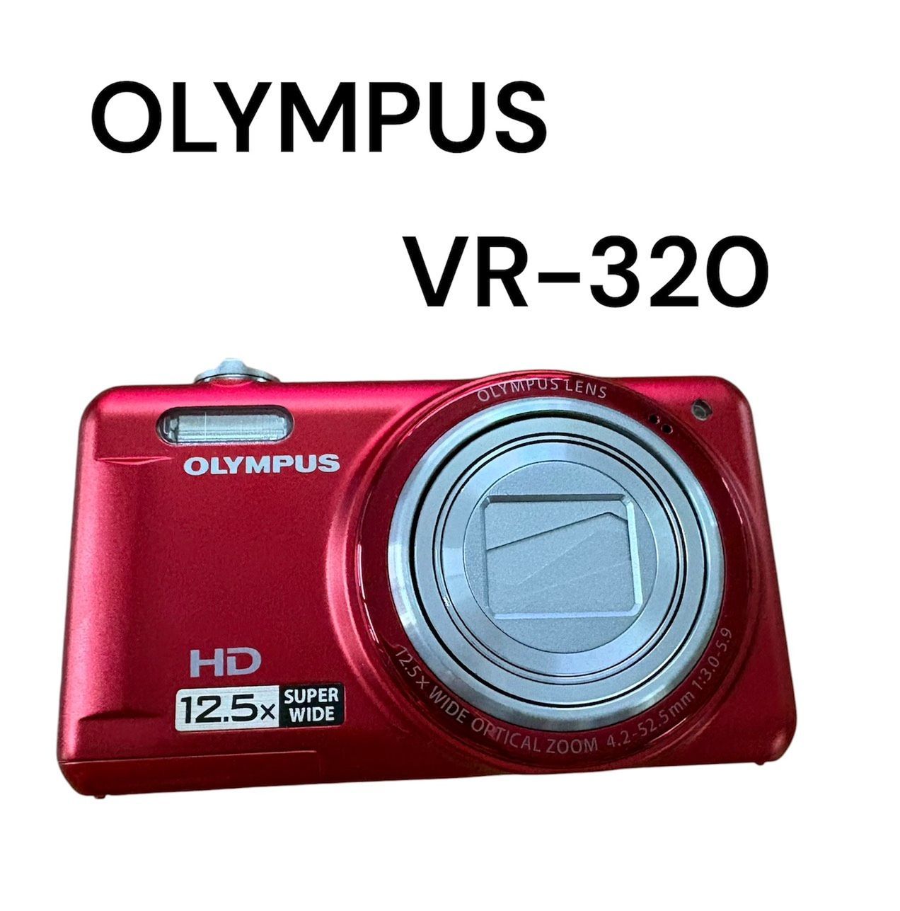 ★【カメラ】OLYMPUS　VR-320　デジタルカメラ　レッド　動作未確認