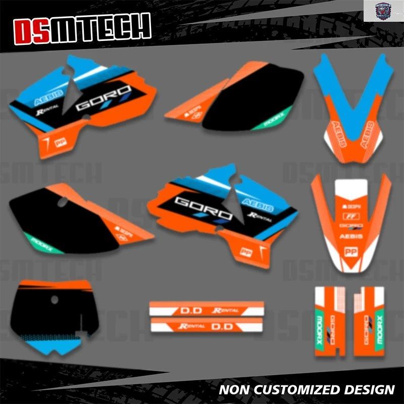 グラフィック背景デカールステッカーキット KTM SX50 SX 50CC 50 MINI2002-2008 プロテクトステッカーキット