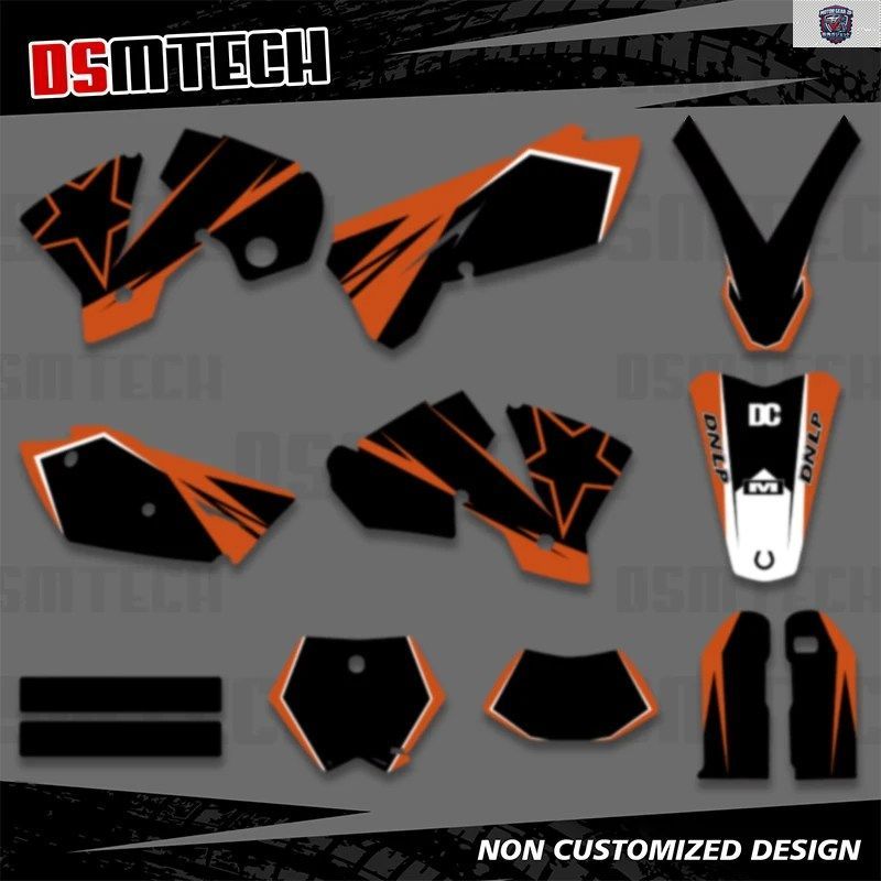 KTM EXC 300 125 500 530 2004 グラフィック背景デカールステッカーキット