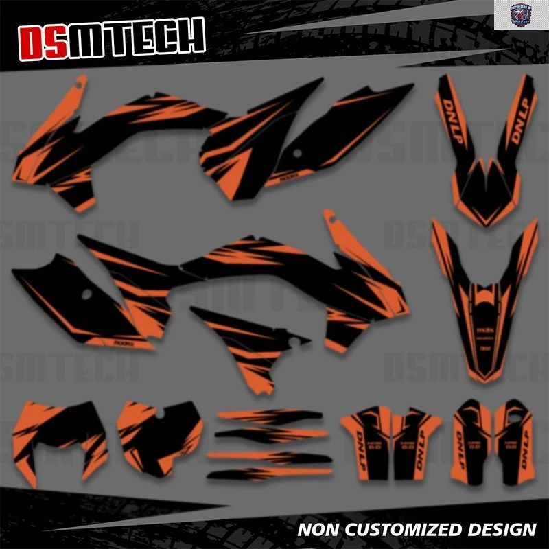 フルグラフィック背景デカールステッカーキット KTM EXC EXCF XCW 2014-2016 125-200 250 300-450-500 SX SXF 2013-2015