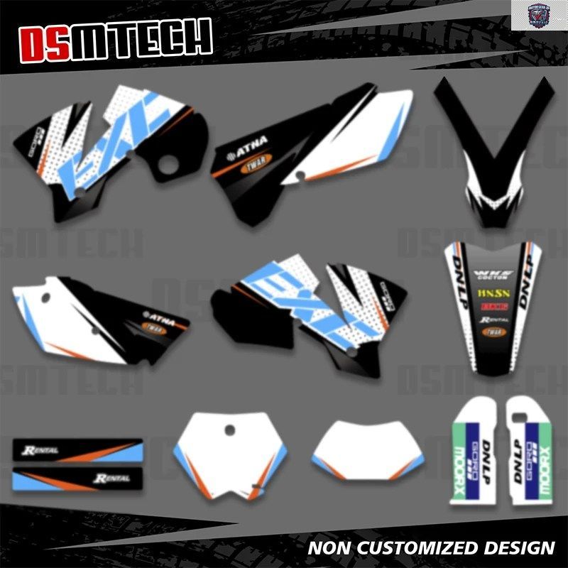 グラフィック背景デカールステッカーキット KTM EXC 300 EXC 125 500 530 2004