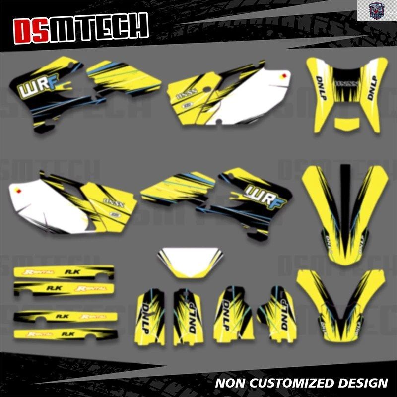 YAMAHA 250 450 WRF 2003-2006 チームステッカー グラフィック 背景デカールキット YAMAHA WR250F WRF250 WR450F WRF450
