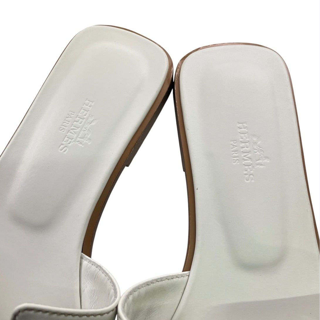 HERMES エルメス サンダル オラン Sandals Oran Blanc White H021056Z