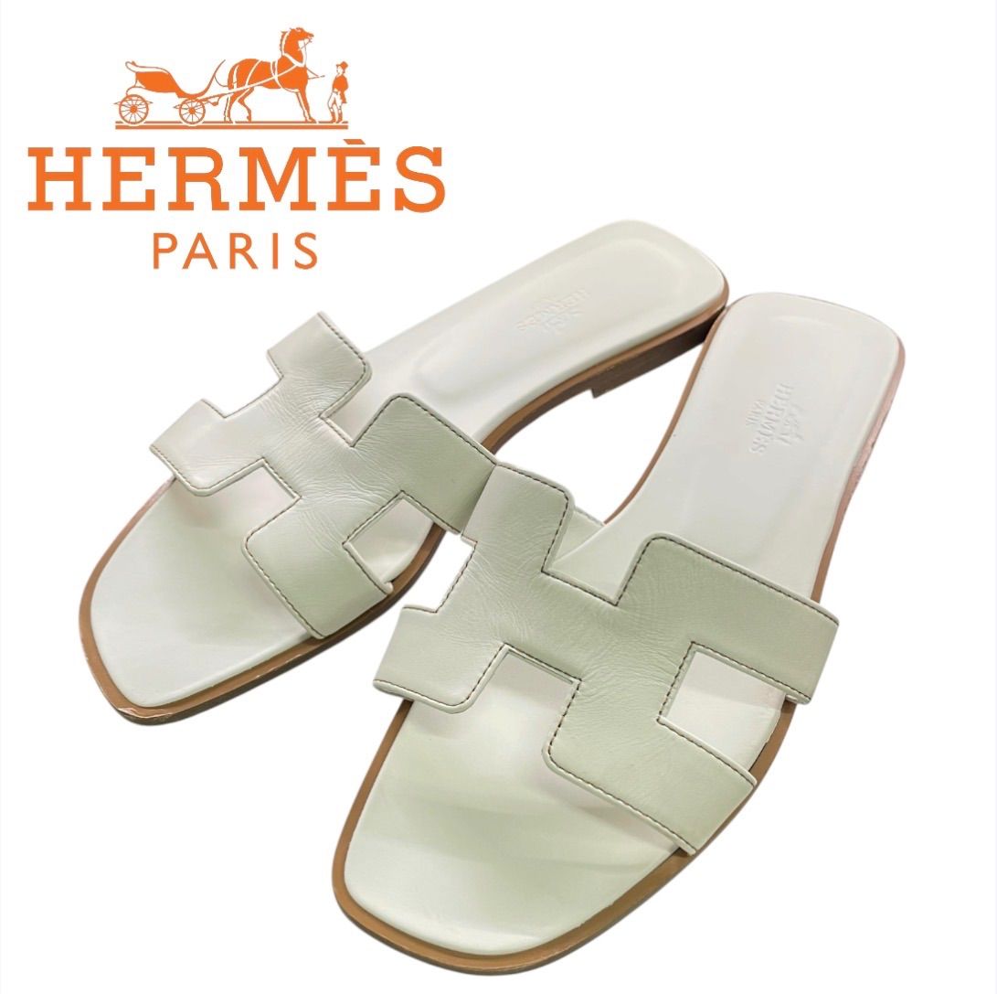 HERMES エルメス サンダル オラン Sandals Oran Blanc White H021056Z