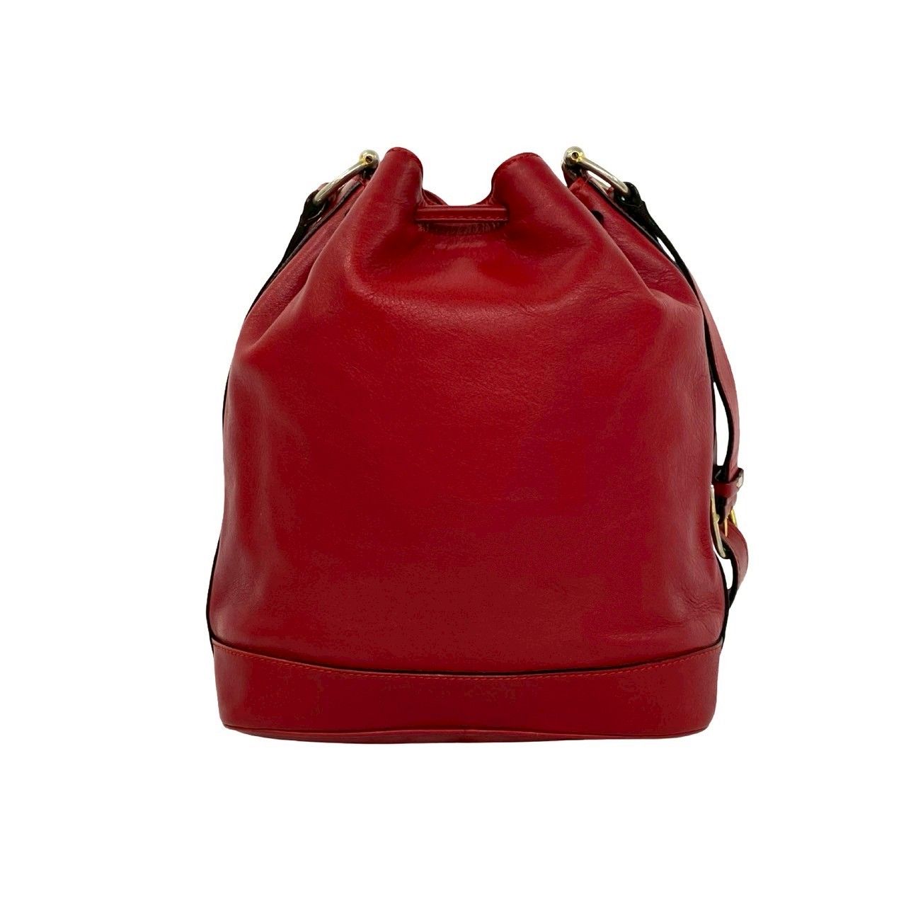 極 美品 CELINE セリーヌ ヴィンテージ リング金具 ロゴ レザー 本革 