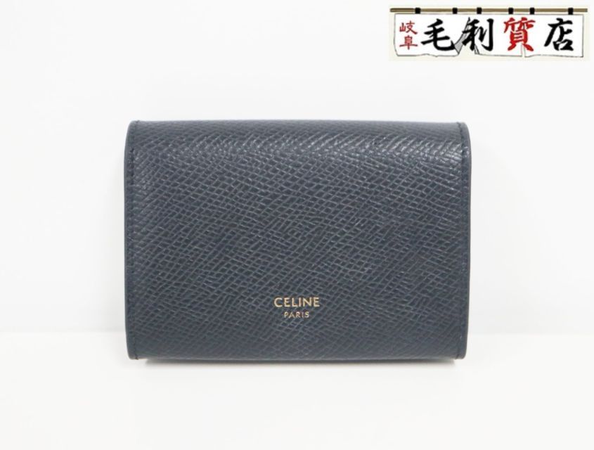 セリーヌ CELINE 名刺入れ ブラック レザー 7SH0725 カードケース ユニセックス【中古】小物